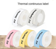 Load image into Gallery viewer, Heat-Sensitive Label Stickers Jingyou P12p15 Vitality Label Printing Paper Name Tape Continuous Thermal Label Paper
