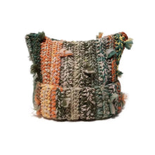 Load image into Gallery viewer, Mixed Color Cat Ears Hat Gradient Color Striped Pattern Crochet Beanie Fringed Design Thick Line Knitting Hat Children's Hat
