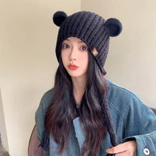 Load image into Gallery viewer, Cute Ear Protection Bear Ear Hat Keep Warm Solid Color Knitted Hat Headgear Ear Protection Hat Winter
