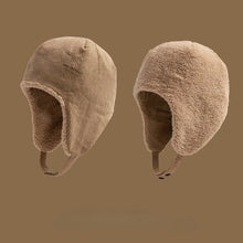 Load image into Gallery viewer, Men's and women's thick wool hats for autumn and winter outdoor warmth, windproof and warm hats, double-sided can be worn

