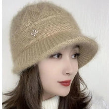 Load image into Gallery viewer, Fashion Thickened Women Knitted Hat Elasticity Casual Mother Hats Middle-aged and Elderly Warm Wool Hat Autumn Winter
