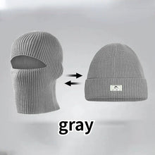 Load image into Gallery viewer, 2 in1 Winter Mask Beanies Hats Warm Knitted Balaclava Hats Windproof Solid Full Face Ski Bonnet Tactical Cycling Earmuffs Cap
