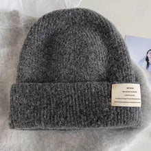 Load image into Gallery viewer, Casual Solid Color Winter Knitted Hat Thick Warm Windproof Beanie Cap Ear Protection Soft Crochet Bonnet Hat
