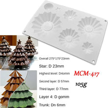 Load image into Gallery viewer, New Christmas Festival Mousse Cake Mold Christmas Tree Silicone Chocolate Mold Santa Claus Aromatherapy Candle Mould
