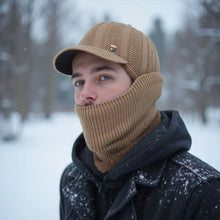 Load image into Gallery viewer, New Warm Integrated Hat Scarf Set Coldproof Windproof Lei Feng Hat Knitted Dad Hat Autumn and Winter
