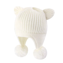 Load image into Gallery viewer, Cute Soft Winter Hat Fleece Lined Warm Fabric Toddler Beanie 2 Cute Ears Warm Fleece Hat Winter Season
