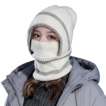 Load image into Gallery viewer, Fashion Windproof Winter Hat Warm Knitted Balaclava Ski Mask Full Face Neck Warmer Mask Hat Scarf Set Unisex
