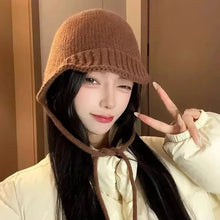 Load image into Gallery viewer, Casual Windproof Knitted Cap Warm Solid Color Beanie Cap Ear Protection Earmuffs Cap Autumn Winter
