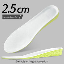 Load image into Gallery viewer, Insole Invisible Height Increase s Green Memory Foam s Sole Pad Breathable Comfortable for Men Women Feet Care shoe pads
