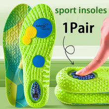Load image into Gallery viewer, PU air cushion sports insole soft and comfortable sole arch support insole men's and women's elastic shock absorption insole
