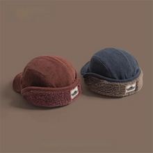 Load image into Gallery viewer, Versatile Retro Bomber Hats Windproof Fleece-Lined Ear Protection Caps Earflap Warm Corduroy Caps Autumn Winter Men Women Wear
