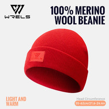 Load image into Gallery viewer, WRELS Unisex 100% Merino Wool Beanie Winter Warm Thermal Lightweight Breathable For Outdoor Daily Wear Soft Sports Fleece Hat
