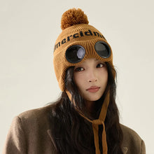 Load image into Gallery viewer, Fashion Windproof Glasses Knitted Hat Ear Protectors Cold-proof Beanie Hats Warm Woolen Hat Winter

