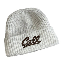 Load image into Gallery viewer, Warm Knitted Hat Letter Embroidered Solid Color Woolen Hats Large Head Circumference Double Folded Edges Knit Hats Autumn Winter
