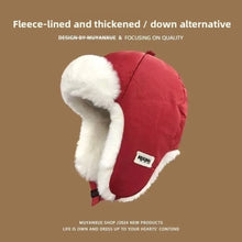 Load image into Gallery viewer, Gifts Thick Women's Winter Lei Feng Hat Ear Protection No Eaves Skiing Bomber Cap Embroidered Warm Down Cotton Hats
