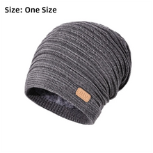 Load image into Gallery viewer, Winter Warm Striped Knitted Hat Windproof Cold Proof Thickned Pullover Hat Beanie Cap for Men Women
