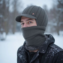 Load image into Gallery viewer, New Warm Integrated Hat Scarf Set Coldproof Windproof Lei Feng Hat Knitted Dad Hat Autumn and Winter
