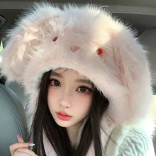 Load image into Gallery viewer, Fashion Warm Winter Hat Woolen Ears Can Move Beanies Hat Ear Protection Cute Rabbit Ear Cap Women
