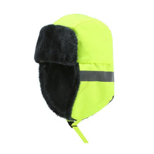 Load image into Gallery viewer, Thickened Trapper Hat Waterproof Warm Ski Hat Reflective Strips Design Windproof Bomber Cap Winter Outdoor Activities
