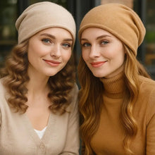 Load image into Gallery viewer, Fashion Soft Slouchy Beanie Hat Thickened Fleece Lined Cashmere Beanie Keep Warm Windproof Knit Hat Winter Season
