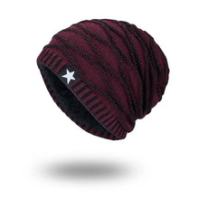 Load image into Gallery viewer, New Fashion Adult Men Knit Warm Beanies Casual Outdoor Star Sport Hat Snow Gorras Soft Thick Snow Hats Women Bonnet Hats
