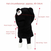 Load image into Gallery viewer, Keep Warm Children's Balaclava Hat Thick Warm Integrated Ear Protection Neck Scarf Windproof Warm Knitted Cap Headgear
