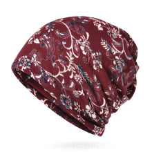 Load image into Gallery viewer, Contrasting Colors Pullover Hat Plaid Print Multifunctional Casual Hedging Cap Scarf Pullover Hat Turban Hats Autumn and Winter
