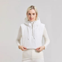 Load image into Gallery viewer, Cotton Thickened Fake Collar Hooded Hat Ultralight Drawstring Scarf Balaclava Hat Zipper Design Fake High Collars
