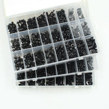 Load image into Gallery viewer, Black 2500P Hex Socket Head Screws Set M2 M2.5 M3 M4 M5 M6 DIN912 12.9 Allen Screw Nut Steel Button Head Socket Cap Bolt Nuts
