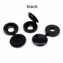 Load image into Gallery viewer, 100pcs/bag Plastic Self Tapping Screw Bolt Nail Nut Decorative Cap Protective Cover Hide Foldable Hinged for Furniture Car
