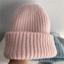 Load image into Gallery viewer, Winter Dome Brimless Casual Hat Warm Rabbit Fur Knit Hat women's double-layer Thick Wool Hat Casual Hat Toe Cap Cold Hat 4m868
