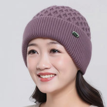 Load image into Gallery viewer, Casual Thickened Wool Knitted Wool Hat Keep Warm Ear Protection Cap Windproof Beret Hat for Women
