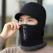 Load image into Gallery viewer, Zipper Winter Neck Wardrobe with Ear Protection 2-in-1 Windproof Ski Mask with Fleece Lining Winter Balaclava Fleece Lined
