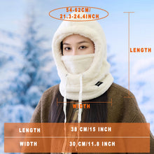 Load image into Gallery viewer, YANBIGUO 1 Pc Warm Balaclava for Women&amp;Men,Winter Hats Sherpa Hood Ski Face Cover,Windproof Furry,Adjustable Hood Cap Scarf
