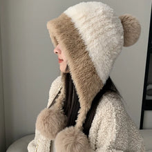 Load image into Gallery viewer, Casual Windproof Knitted Hat Thickened Keep Warm Ear Protection Hat Coldproof Beanies Cap for Women Girls
