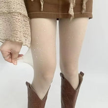 Load image into Gallery viewer, Breathable High Waist Shiny Stockings Ultra-Thin Sequin Flash Korean Pantyhose Highly Elastic Sexy Tights Stage Performance
