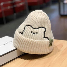 Load image into Gallery viewer, 1pc Winter Warm Beanie Hats for Women Winter Knitted Beanie Hat with Cute Cat Warm Crochet Cap Trendy Slouchy Ski Caps for Women
