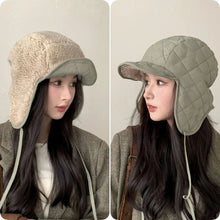Load image into Gallery viewer, Casual Thickened Lamb Wool Bomber Hats Keep Warm Double-sided Winter Cap With Earflaps Women's Cap Outdoor Cycling Headwear

