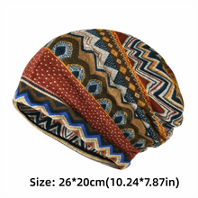 Load image into Gallery viewer, Contrasting Colors Pullover Hat Plaid Print Scarf Pullover Hat Casual Hedging Cap Multifunctional Turban Hats Autumn and Winter
