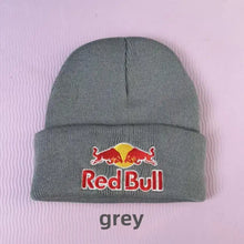Load image into Gallery viewer, Embroidered Red Bull Knitted hat Beanie Winter Hat Unisex Warm Cap for Men And Women Red Bull Unclimbed Urine Hat
