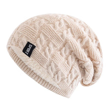 Load image into Gallery viewer, Unisex Winter Hats Sports Label Casual Dopamine Beanie Hat Fleece Lined Warm Knitted Hats For Men Women
