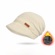 Load image into Gallery viewer, Fashion Soft Knitted Hat Fleece Lined Thickened Beanies Keep Warm Short Brim Ear Protection Outdoor
