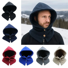 Load image into Gallery viewer, New Polar Fleece Balaclava Hat Collar Warm Windproof Men's Pullover Cap Ears Warm Soft Men Bonnets Cold Weather
