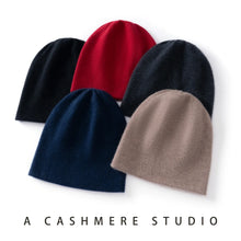 Load image into Gallery viewer, High Quality Pure Cashmere Hat for Men and Women Winter Double Layer Thicken Knitted Skullies Beanies Caps Female Outdoor Hats
