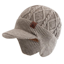 Load image into Gallery viewer, New Unisex Winter Hat Plush Fur Lined Warm Earflap Cap Stylish Soft Beanie Hat  Outdoor Thick Ski Sports Knitted Hat
