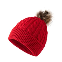 Load image into Gallery viewer, Fashion Thickened Knit Hat Keep Warm Ear Protection Knitted Beanies Pompoms Hat for Woman/Men
