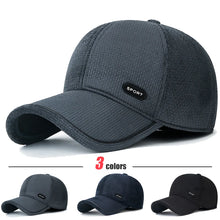 Load image into Gallery viewer, New Middle-Aged and Elderly Winter Windproof, Cold-Proof and Warm Baseball Cap With Ear Protection and Thickened Peaked Cap
