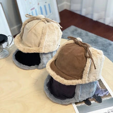Load image into Gallery viewer, Trendy Faux Fur Winter Hat Thick Warm Earflaps Hat Lamb Wool Russian Hat Winter Season for Men and Women
