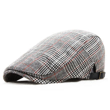 Load image into Gallery viewer, Men's Women's Beret Herringbone Flat Ivy Newsboy Hat Wool Blend Gatsby Cabbie Adjustable Cap
