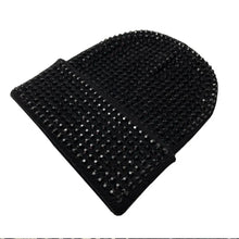 Load image into Gallery viewer, Y2K Versatile Beanie Hat Stretchy Crimping Windproof Rhinestone Knitted Cap Warm Shiny Ski Caps for Men and Women
